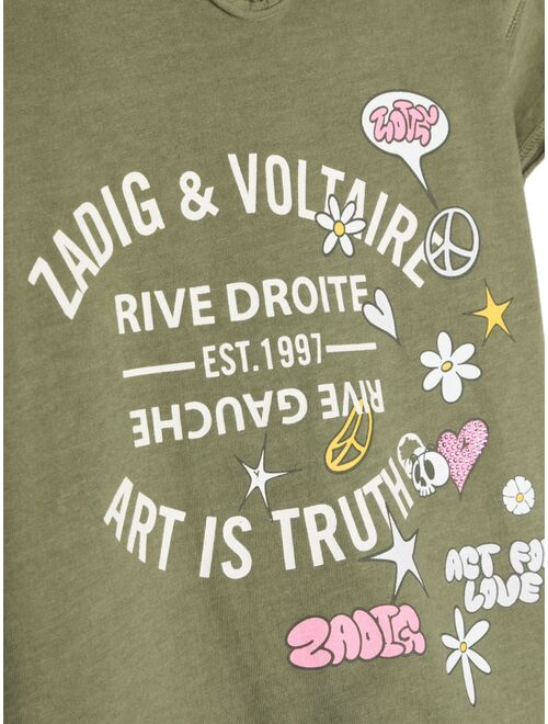 Zadig&Voltaire Zadig & Voltaire Kids logo-print cotton T-shirt