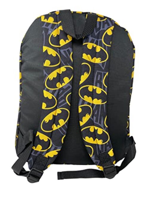 Fast Forward Batman Logo 16 inches Allover Print Large Backpack