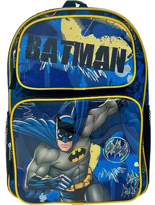 Fast Forward Kids Licensed 16 Large School Backpacks with Multiple Pockets (Batman)
