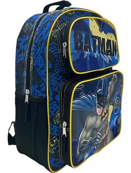 Fast Forward Kids Licensed 16 Large School Backpacks with Multiple Pockets (Batman)