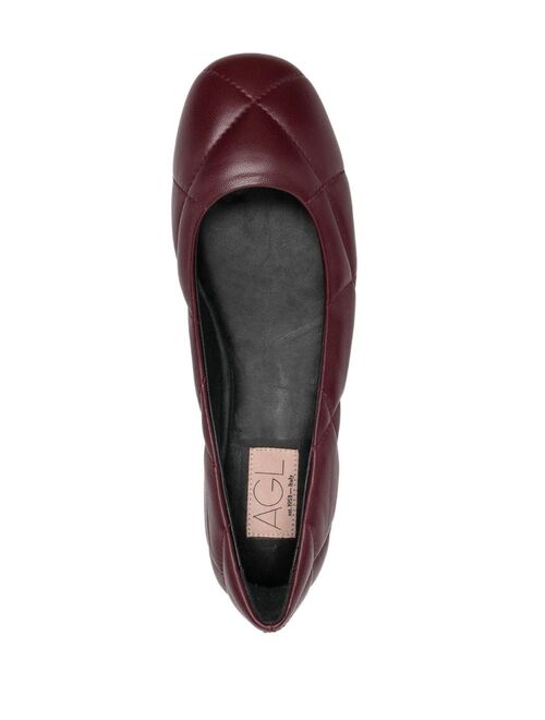 AGL Karin padded leather ballerina shoes