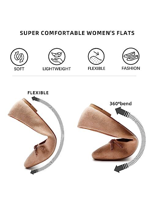 TOCAMIO Black Flat Shoes for Women's Black Pointed Toe Dress Shoes Comfortable Beige Slip on Shoes Casual Office Shoes