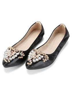 Cozystep Women's Ballet Flats Foldable Shiny Comfortable Loafers Shoes Dressy Flats Shoes for Women