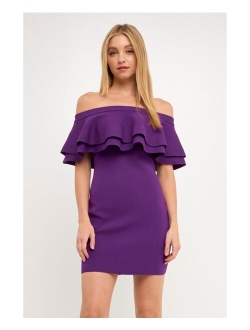 Women's Off-The-Shoulder Mini Dress