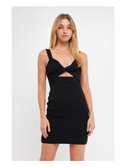 Women's Soft Touch Plisse Twist Mini Dress