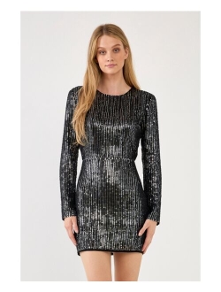 Women's Open Back Sequin Dress