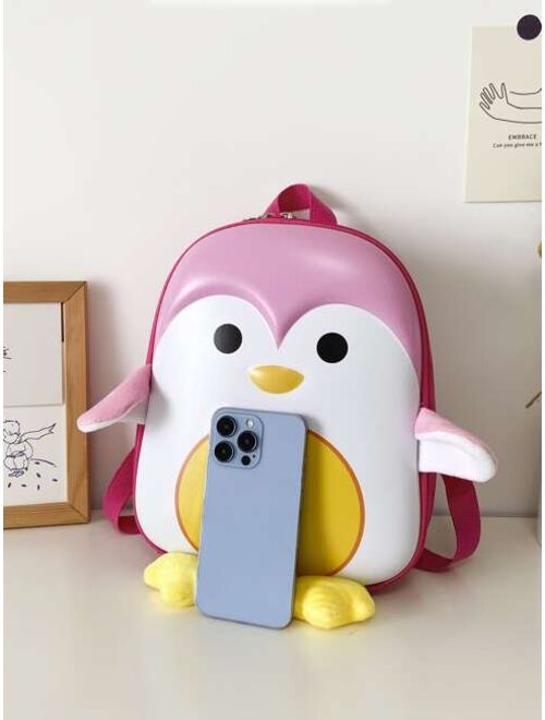 Shein Girls Cartoon Penguin Design Backpack