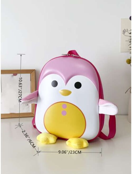 Shein Girls Cartoon Penguin Design Backpack