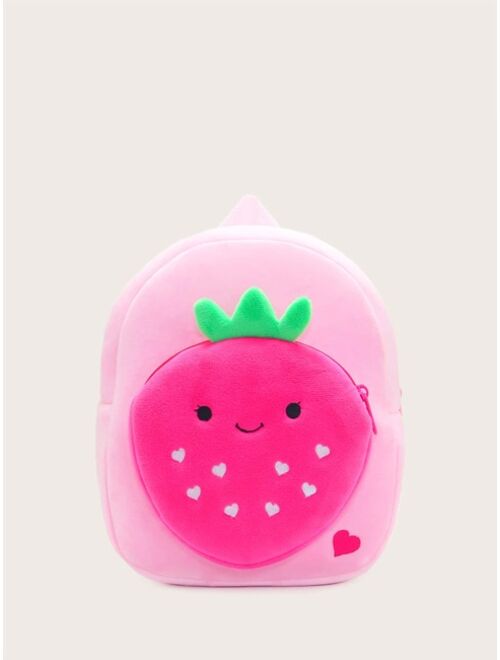 Shein Girls Strawberry Decor Backpack