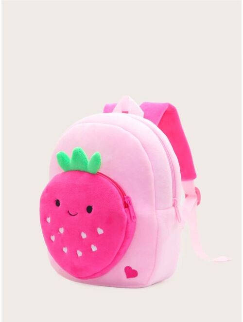 Shein Girls Strawberry Decor Backpack