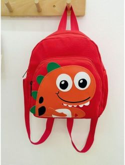 Shein 1pc Toddler Cartoon Dinosaur Pattern School Bag, Casual Backpack For Daily Use, Travel And Vacation, School Start Season