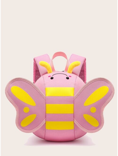 Shein Cartoon Bee Design Backpack, Cute Kid's School Bag