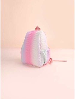 Shein 1pc Gradient Color Student Backpack
