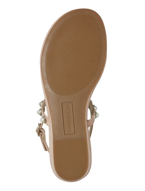 CHARTER CLUB Avita Embellished T-Strap Slingback Sandals, Created for Macy's