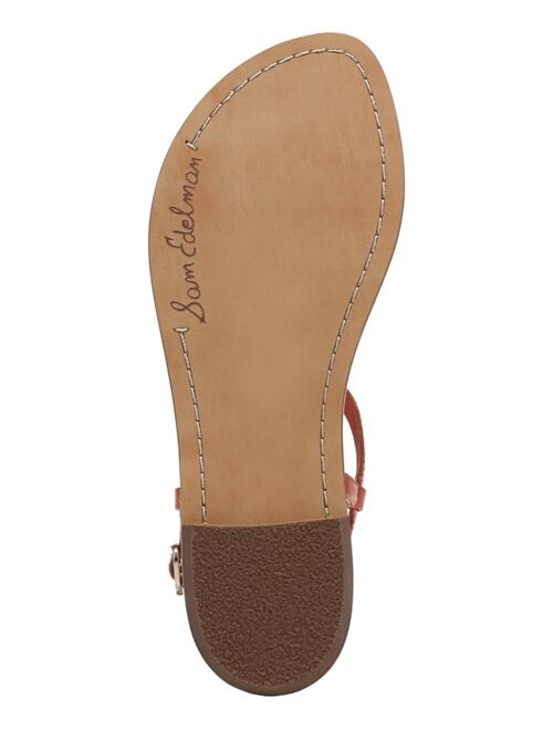SAM EDELMAN Gigi Signet T-Strap Flat Sandals