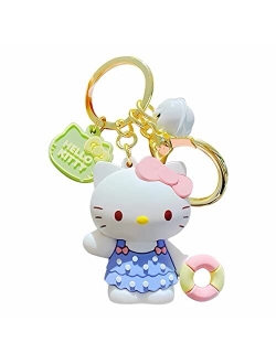Zmioviq Cute Keychain for Women and Girls, Kawaii Cat Keychain Bag Accessories Charms, Lovers Best Friend Gift