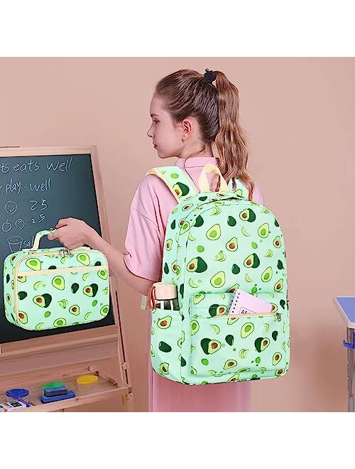 LEDAOU Kids School Backpack with Lunch Box for Boy Kindergarten BookBag School Bag Preschool Kindergarten Toddler Backpack (Robots Navy)