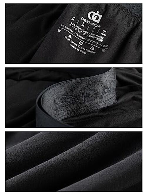 DAVID ARCHY Men's Modal Briefs Underwear Stretch Super Soft Comfy No Fly 3 or 4 Pack