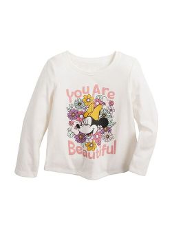 disneyjumping beans Disney's Minnie Mouse Baby & Toddler Girl Long Sleeve Shirttail Graphic Tee by Jumping Beans