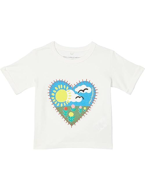 Stella McCartney Kids Tee with Heart Patch and Print (Toddler/Little Kids/Big Kids)