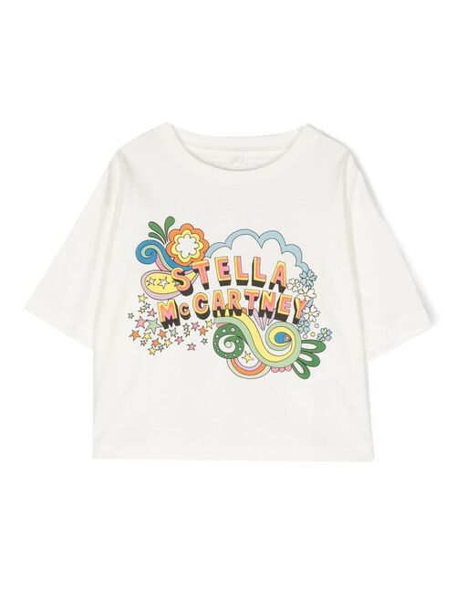 Stella McCartney Kids logo-print short-sleeve T-shirt
