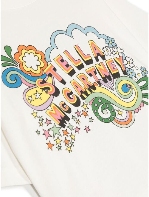 Stella McCartney Kids logo-print short-sleeve T-shirt