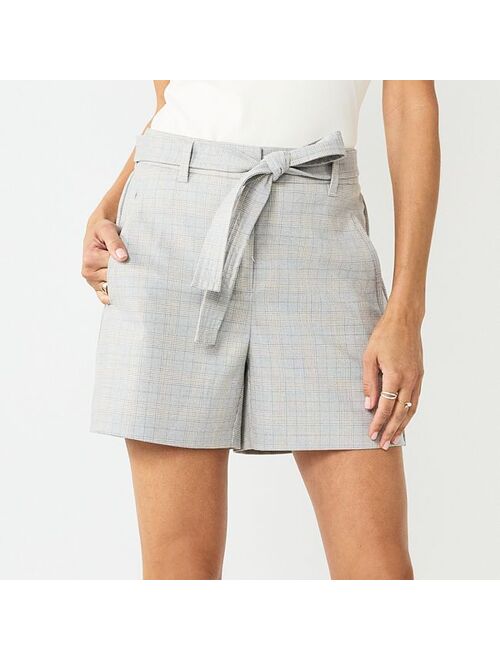 Women's Nine West Belted High-Waisted Shorts