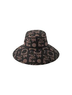 Women's Wide-Brimmed Cotton Canvas Holiday Bucket Hat