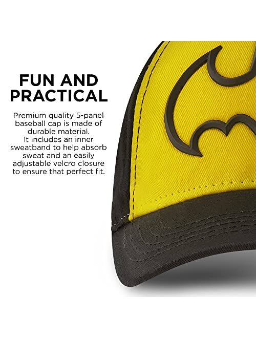 DC Comics Baseball Cap, Batman Adjustable Toddler 2-4 Or Boy Hats for Kids Ages 4-7