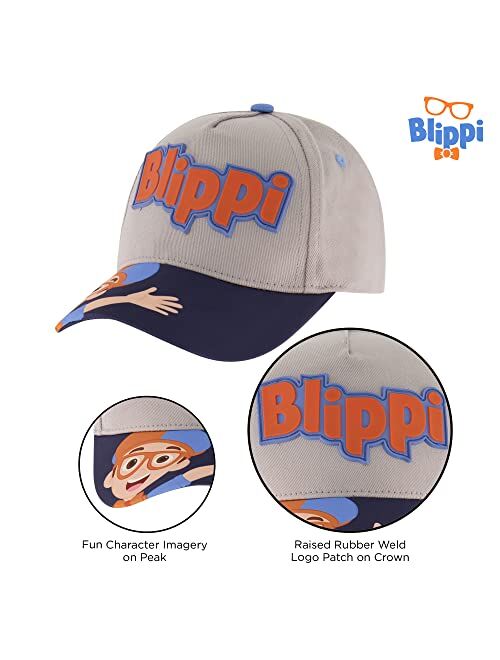 ABG Accessories Boys' Cocomelon and Blippi Toddler Baseball Cap, Features Jj, Totom and Yoyo, Kids Hat for Ages 2-4