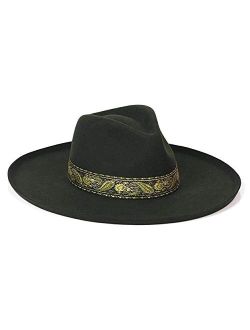 Women's Melodic Wide-Brimmed Wool Fedora