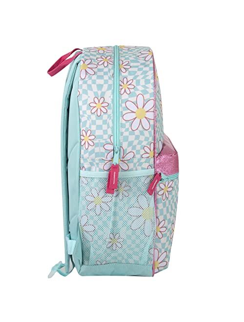 Trail maker Girl's 6 in 1 Backpack with Lunch Bag, Pencil Case, Keychain, and Accessories