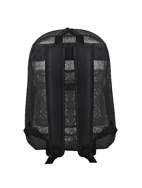 Trail Maker Transparent Mesh Backpacks for School Kids, Beach, Travel - Mesh See Through Backpack with Padded Straps Large