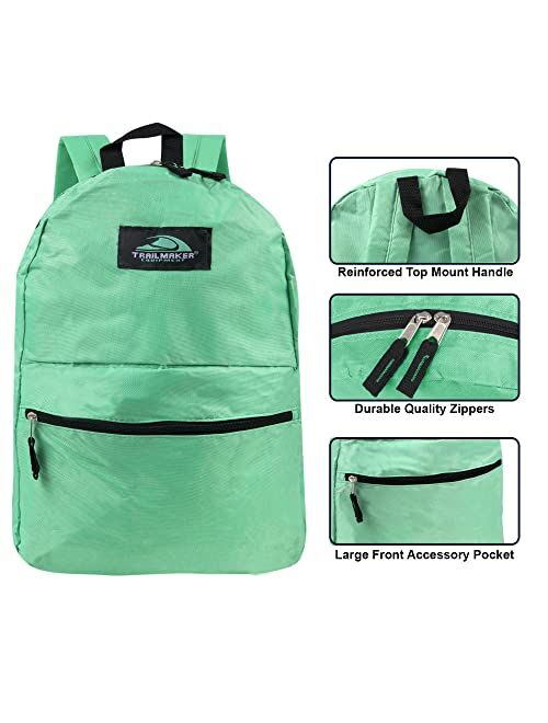 Trail Maker Trailmaker Classic 17 Inch Backpack with Adjustable Padded Shoulder Straps