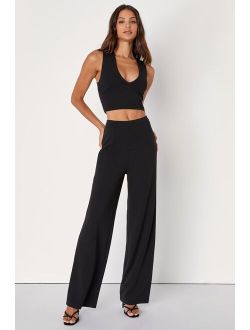 Thinking Out Loud Black Two-Piece Jumpsuit