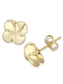 Macy's Puffed Twist Stud Earrings Set in 14k Gold (10mm)