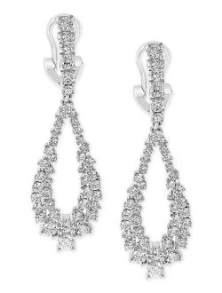 Collection EFFY Diamond Cluster Teardrop Drop Earrings (2-1/6 ct. t.w.) in 14k White Gold