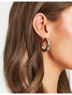 premium chunky hoops in gold