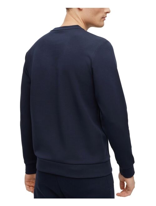 BOSS by Hugo Boss Men's Cotton-Blend Color-Blocked Logo Sweatshirt