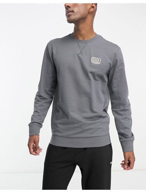 Emporio Armani EA7 core nylon mix sweatshirt in gray