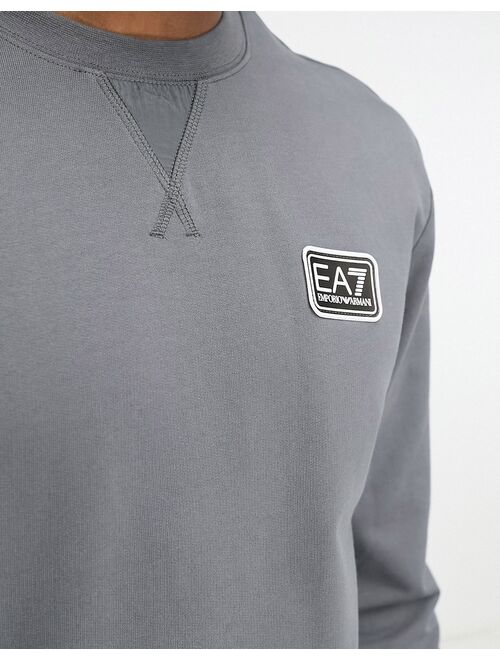 Emporio Armani EA7 core nylon mix sweatshirt in gray