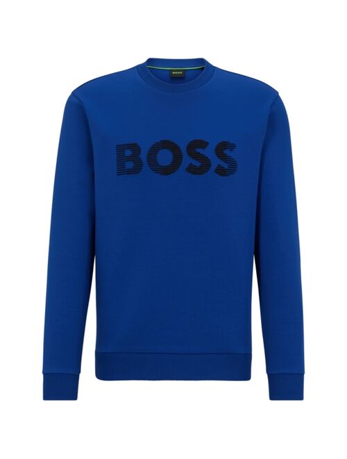 BOSS by Hugo Boss Men's 3D Logo Embroidery Cotton-Blend Sweatshirt