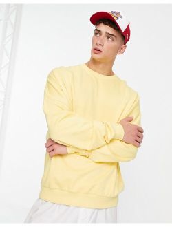 super oversized sweatshirt in yellow