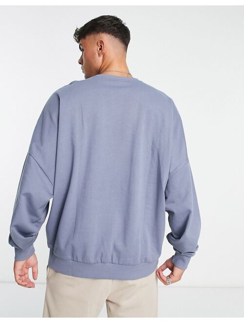 ASOS DESIGN super oversized sweatshirt in pastel blue