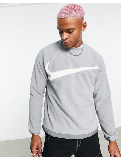 Nike Club Plus crew neck sweatshirt in gray