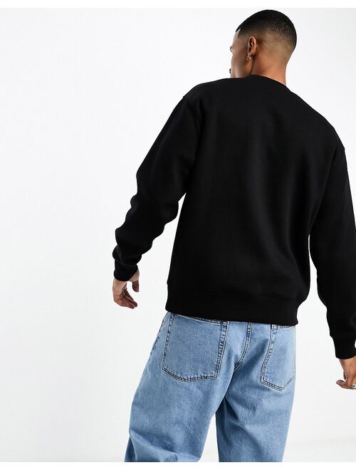Pull&Bear sweatshirt in black