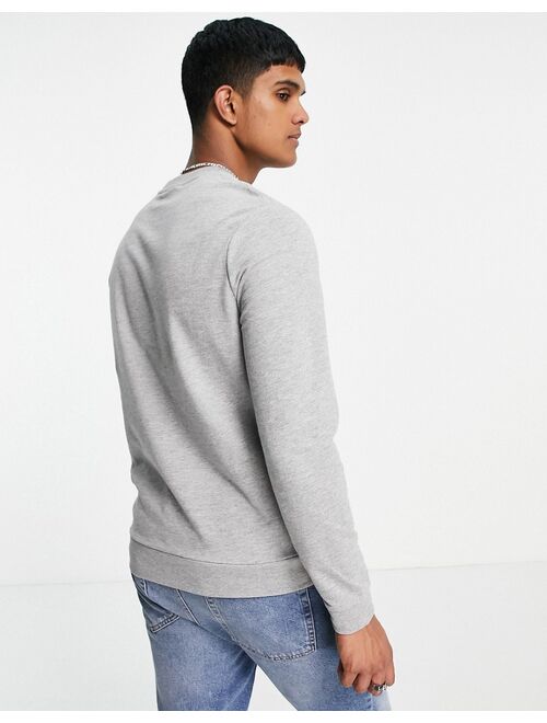 ASOS DESIGN lightweight sweatshirt in gray marl