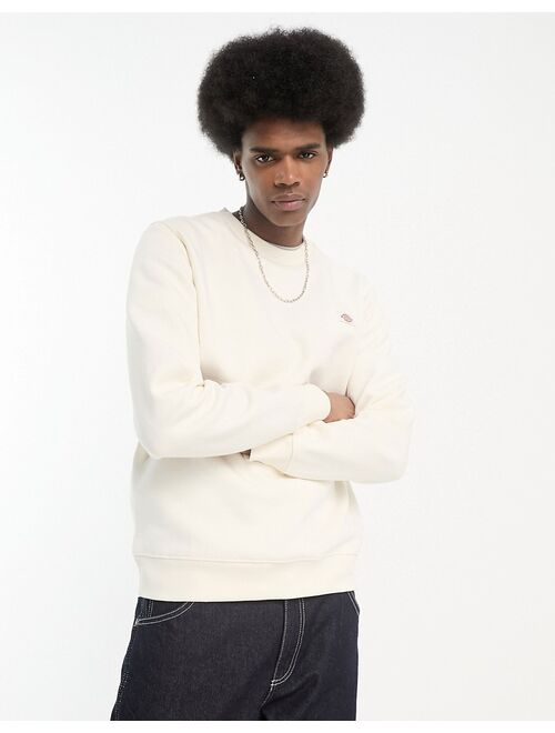 Dickies oakport small logo sweatshirt in off white