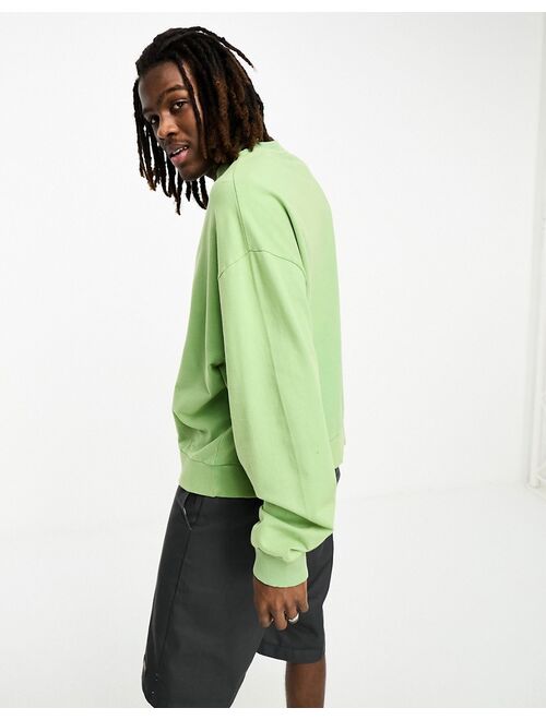 COLLUSION unisex oversized sweatshirt in green