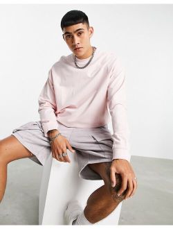 lightweight oversized sweatshirt in pink
